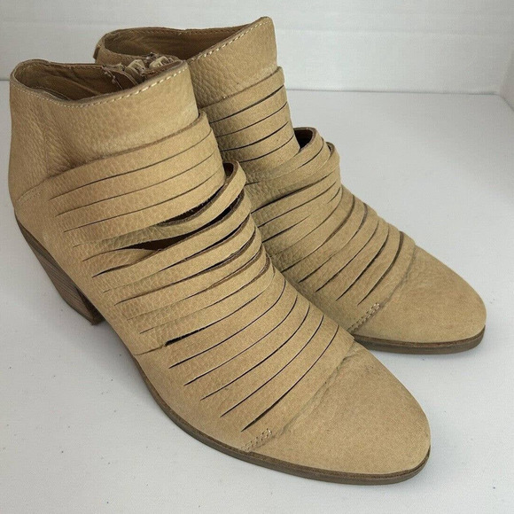 Lucky Brand Zavrina Bootie Zip Up Ankle Boot Stacked Block Heel Women's 6 - Picture 4 of 11